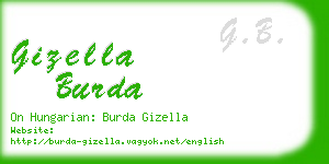 gizella burda business card
